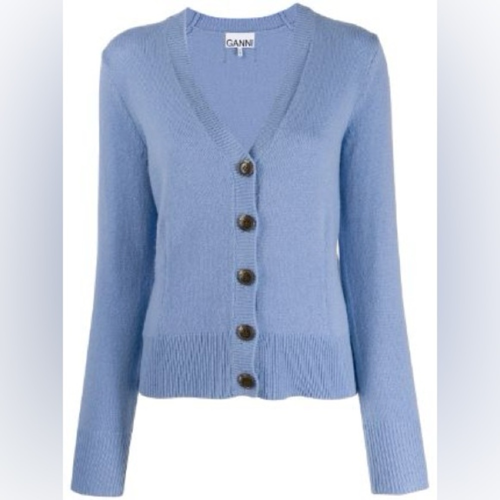 ✨Host Pick✨Ganni V-Neck Wool Cardigan